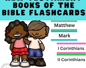 New Testament Books Flash Cards: Sunday School Bible Learning (PDF Download)