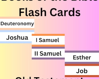 子供向けのカラフルな旧約聖書フラッシュカード - 楽しい学習補助