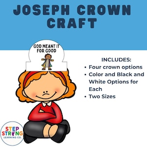 Joseph Crown Craft | Bible Story Kids Activity | Sunday School, VBS, Children’s Church, Homeschool