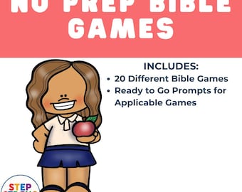 子供向けの印刷可能な聖書ゲーム：日曜学校とVBSアクティビティ（デジタルダウンロード）