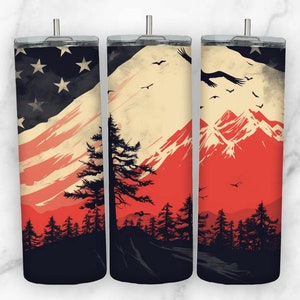 Home of The Brave Patriotic Fourth of July Tumbler PNG 20 oz Skinny Tumbler Sublimation Design Digital Download PNG Instant Download