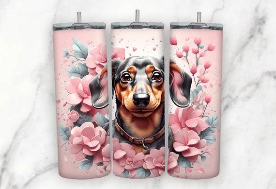 Dachshund Tumbler - Pink Dachshund Tumbler - Pink
