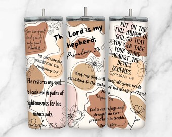 Christian Tumbler Wrap Bible Verse Affirmations Tumbler Wrap Tumbler Wrap pour 20 oz Skinny Tumbler PNG Sublimation Design Téléchargement numérique