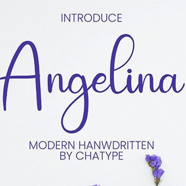 Angelina Font, Calligraphy Font, Crafters Font, Handwritten Font, Bold Fonts, Thin Font, Wedding Font, Cricut Font, Signature Fonts