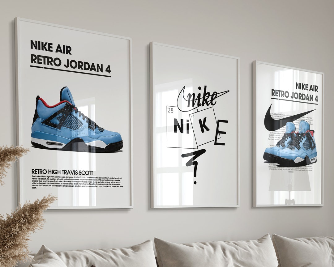 Set of 3 Hypebeast Posters Instant Download Featuring Sneaker Etsy