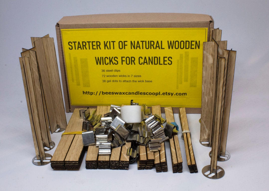 Wooden Cross Wicks Starter Kit. 72 Rounded Wooden Wicks in 6 Etsy