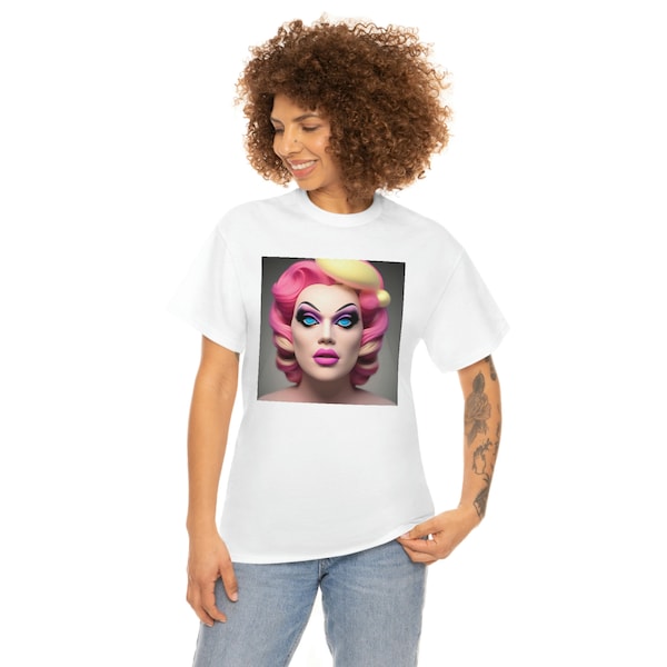 Beautiful 3D Style Fabulous Drag Queen | 100% Cotton Unisex T-Shirt |