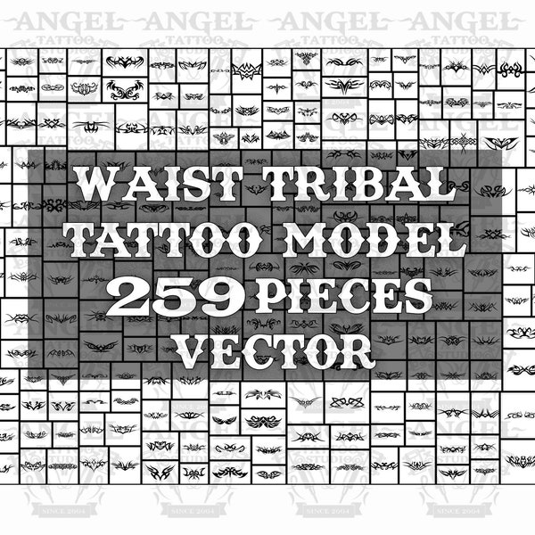 Waist Tribal Tattoo Model 259 PCS Vector