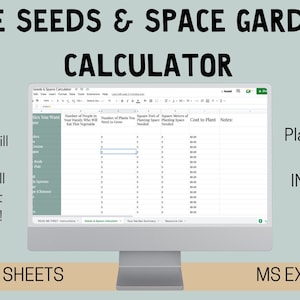The Ultimate Garden Planner | Seeds and Space Garden Planner| Seed Spreadsheet | Seed Planner