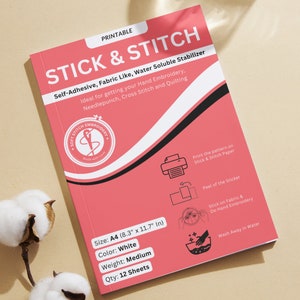 STICK AND STITCH 13pcs Washaway Embroidery Stabilizer Pack Spring