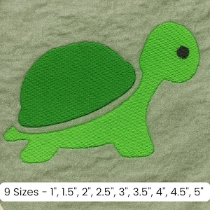 Turtle Embroidery Design – Cute Sea Animal Machine Embroidery File in 9 Sizes – Baby Turtle Ocean Theme Digital Download for DIY Projects