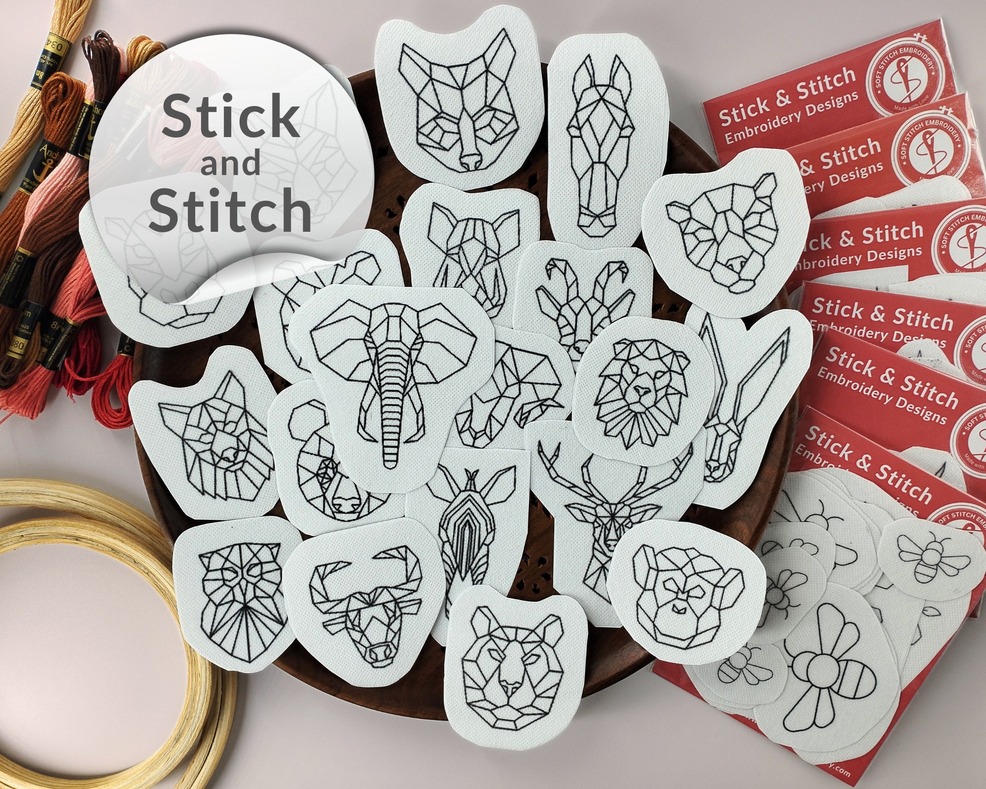 Stick and Stitch Embroidery Paper, Sulky Stabilizer, Stick and Stitch  Paper, Printable, Water Soluble Paper, Pattern Transfer Paper, Sticker 