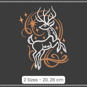 Art Nouveau Reindeer Embroidery Design, Winter Wildlife Design, Christmas Reindeer embroidery pattern - 2 size