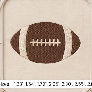 Rugby Ball Embroidery Design – Machine Embroidery File in 7 Sizes – Sport Ball Stitch Pattern for Baby Gifts, Jerseys, Towels.