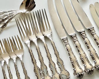 Vintage Birks Regency Silver Plated Flatware Set: Louis De France, 26-Piece