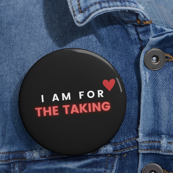 Flirty pin button with text I Daring pin button I Party pin button I Horny I Fun party patch