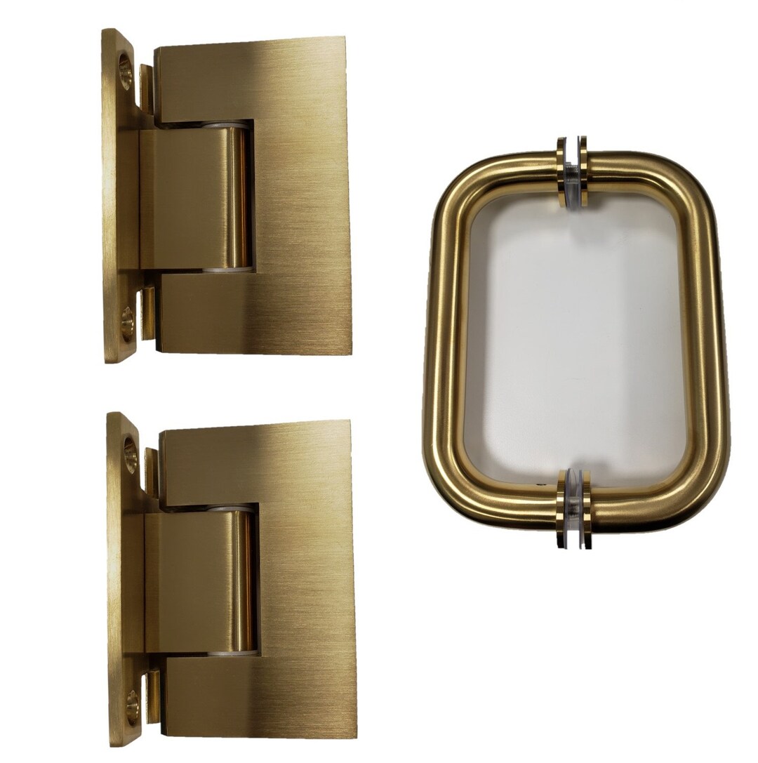 Brushed Gold 90 Degree Glass Door Shower Doors Hinge Etsy