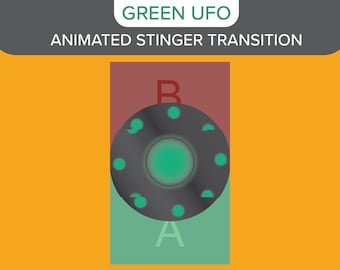 GREEN UFO ANIMATED Stinger transition, Twitch stream