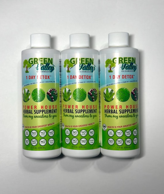 Green Valley 1 Day Detox Cleanse - Vegan Herbal Supplement - Etsy