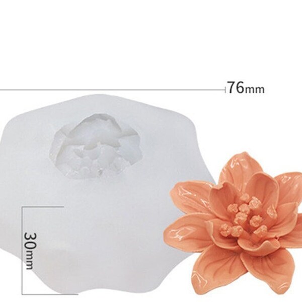 Moule en silicone pour savon en forme de fleur de lotus