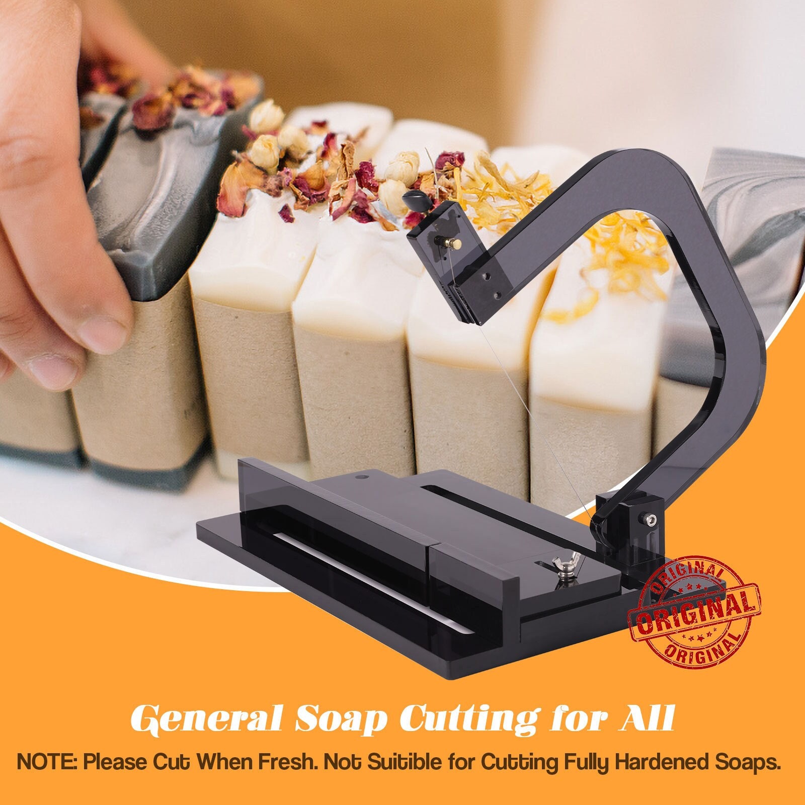 Uncle Andy's Soap Cutter Straight Blade Soap Loaf Cutter for Consistent,  Uniform Cuts Melt-and-pour, HP, and CP Soaps 