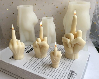 Middle finger candle silicone mold