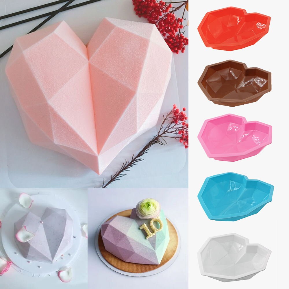 Cake Decorating Tools Silicone Cake Mold 3D Diamond 8 Cavity Mousse Moulds  650472054089 | eBay