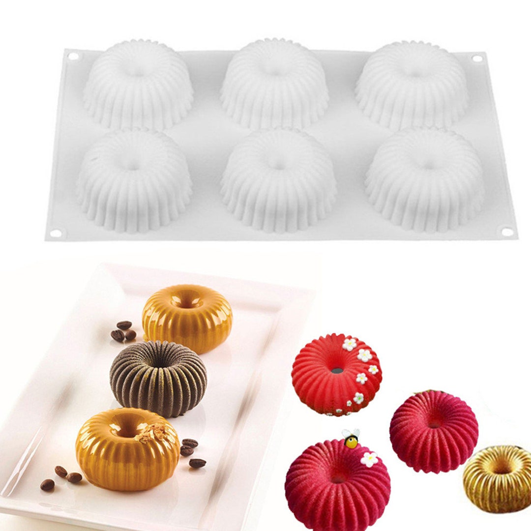 6cavity Spiral Chiffon Mousse Cake Silicone Mold for Etsy