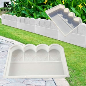 Stone Brick Path Mold, Buildings Accessories 42x25x5cm Plastic Making DIY Paving Mould, Home Garden Floor Road Concrete Molds