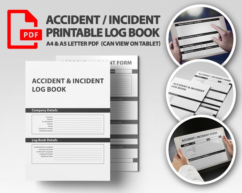 Printable Accident Incident Report Forms for Schools, Daycare