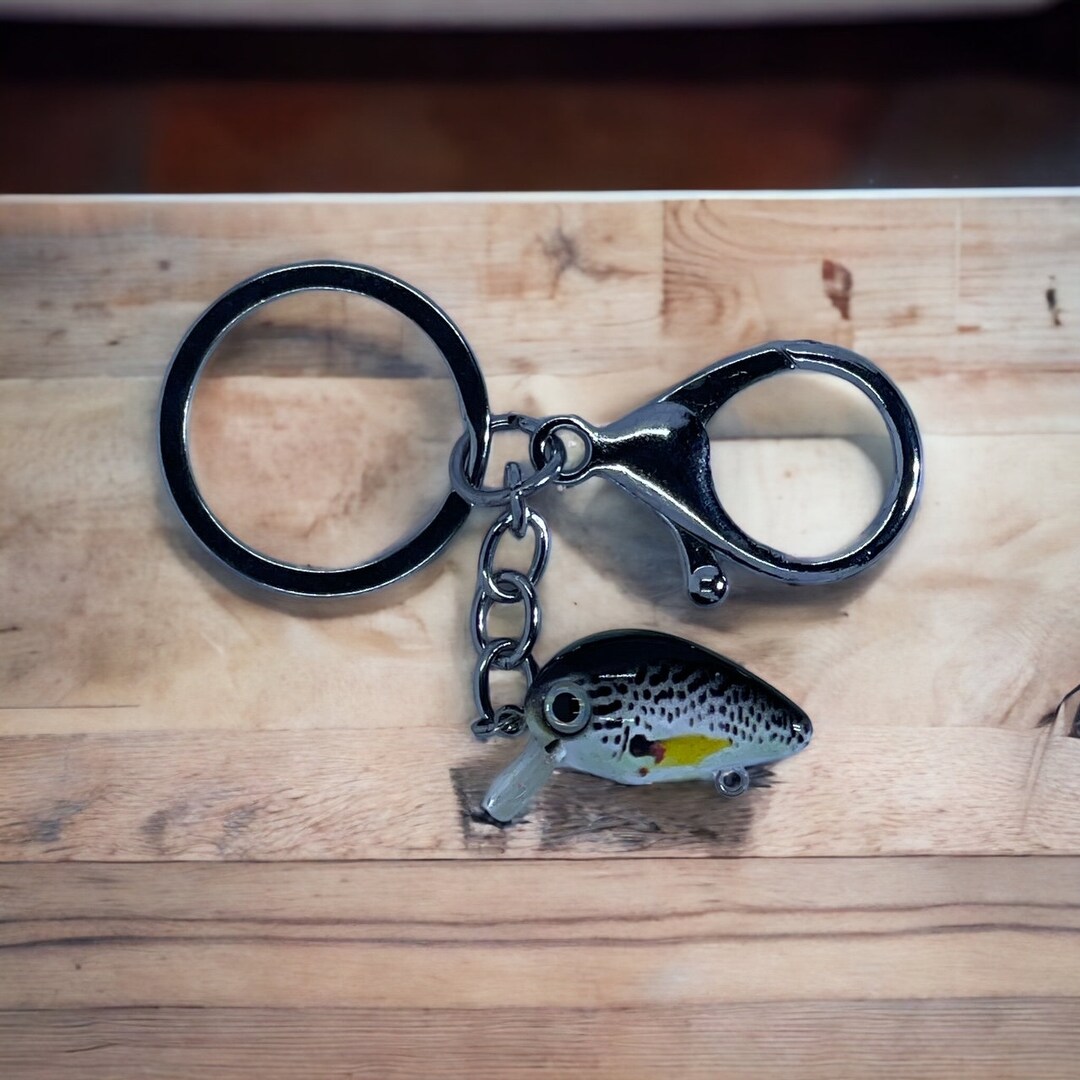 Tiny Wobbler Crank Bait Fishing Lure Keychains Realistic Etsy