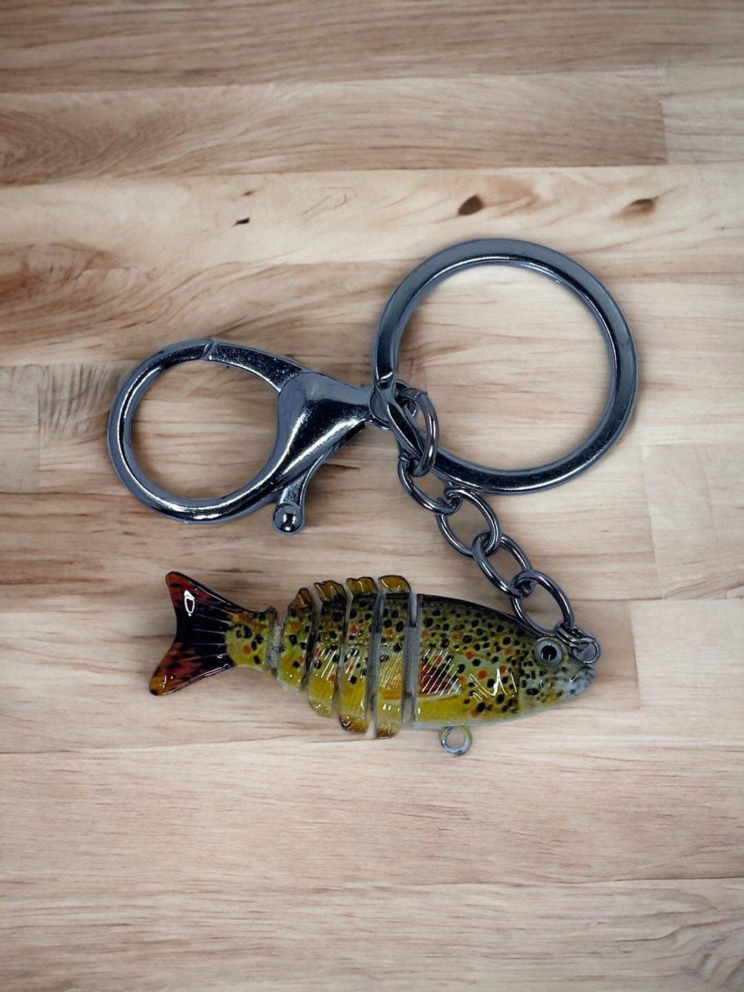 1.97 6 Segment Fry Realistic Fishing Lure Keychain Etsy