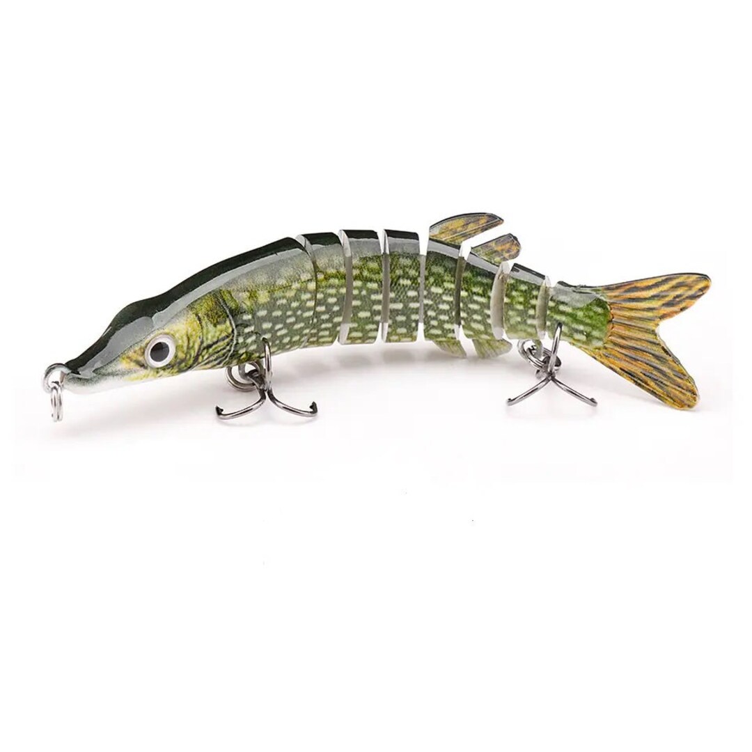 Pickerel Fishing Lure 8 Segment Realistic Multijointed Etsy