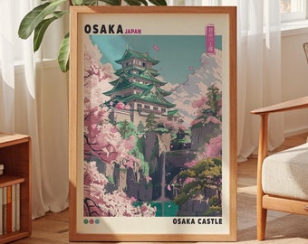 Impressão de arte de templo japonês, arte japonesa, arte de parede Japandi, arte de parede japonesa, arte Japandi, impressões digitais