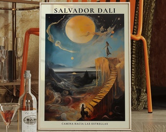Salvador Dali Walk to the Stars Poster Salvadore Dali, Salvador Dali Poster, Digital Download, Dali Print