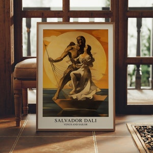 Unique Salvador Dali Exhibition Poster, Digital Download, Salvador Dali Print, Dali Wall Art, Famous Artist Prints