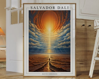 Salvador Dali, New Beginnings, Salvador Dali Print, Surreal Painting, Famous Artist Prints, Dali Poster, Digital Prints