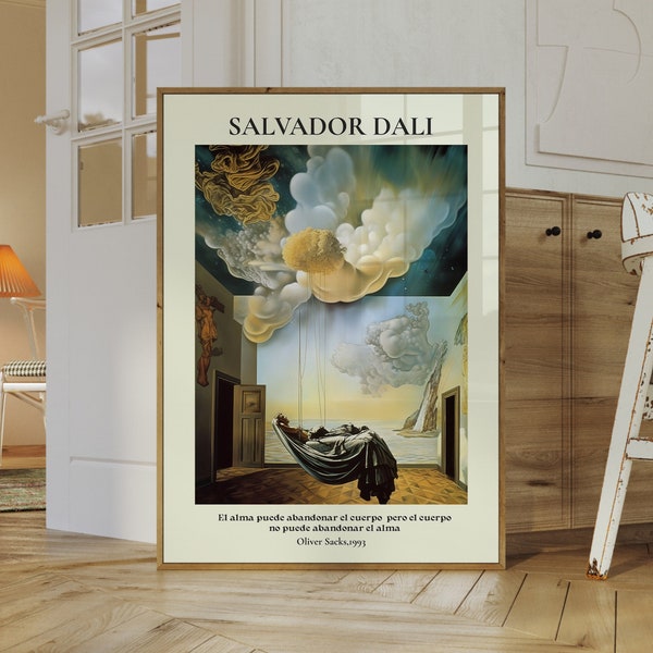 Salvador Dali, affiche de voyage astral, impression de Dali, affiche d'exposition, décoration de chambre indé, toile Salvador Dali, art surréaliste