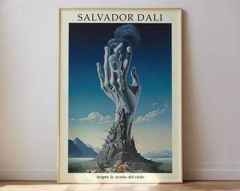 Salvador Dali, Reaching to Heaven, Salvador Dali Print, Surreal