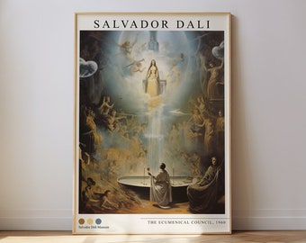 Salvador Dali, The Ecumenical Coluncil Painting, Salvador Dali Print, Salvador Dali Canvas, Classical Art Print