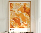 Burnt Orange Japandi Wall Art Neutral Home Decor, Earth Tone Wall Art, Wabi Sabi Wall Art, Japanese Wall Art, Burnt Orange Wall Art