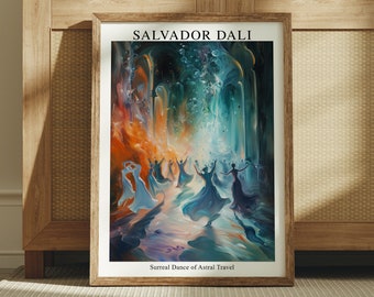 Salvador Dali Surreal Dance Poster, Surrealism Art, Digital Download, Dali, Inspirational Art, Large Wall Art, Salvador Dali Poster