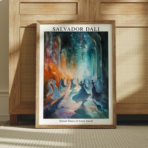 Salvador Dali Surreal Dance Poster, Surrealism Art