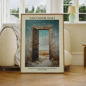 Salvador Dali, Salvador Dali Print, Dada Surrealism, Indie Room Decor, Salvador Dali Canvas, Aesthetic Room Decor