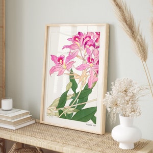 Japanese Flower Art, Japandi Wall Art, Digital Download, Japanese Wall Art, Flower Prints