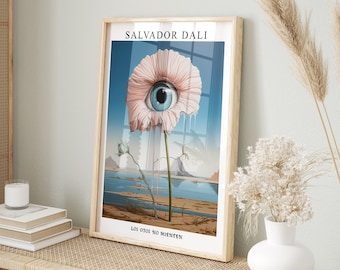 Salvador Dali Exhibition Poster, Digital Prints, Surreal Wall Art Prints, Dali Print
