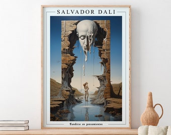 Salvador Dali, Melting Toughts Painting, Dali Print, Famous Artist Prints, Digital Prints