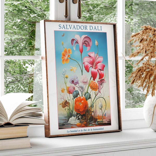 Salvador Dali Print, Salvador Dali, Flower Market, Surreal Painting, Famous Artist Prints, Dali Art Print, Digital Prints