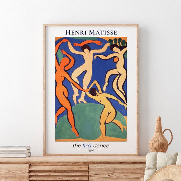 Matisse Print, The First Dance, Henri Matisse, Matisse Wall Art, Famous Painting, Matisse, Indie Room Decor, Teen Girl Room Decor