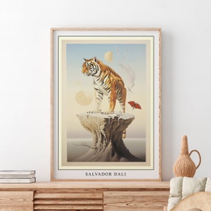 Salvador Dali Tiger Art Print, Digital Download, Surreal Art Print ...